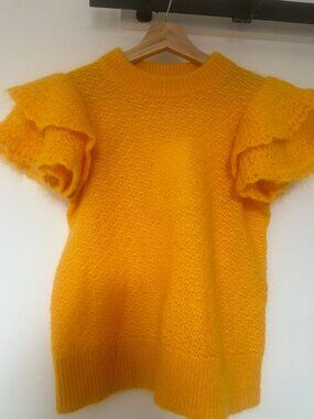 Sezane Ilda Jumper, NWOT, Bright Yellow, Sz XS